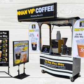 COMBO TRỌN GÓI XE QUẦY CAFE PHA MÁY - GÓI COMBO 2 MÁY PHA