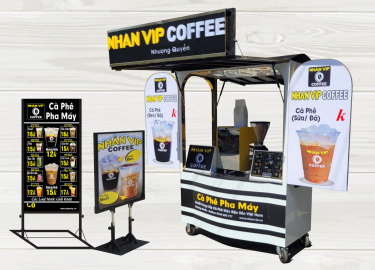 COMBO TRỌN GÓI XE QUẦY CAFE PHA MÁY - GÓI COMBO 2 MÁY PHA